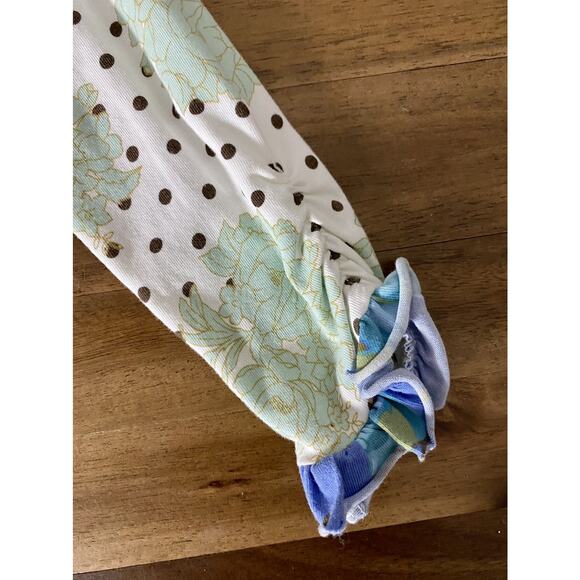 Matilda Jane Heart Soul Pride Aster Elaina Knit Green Brown Polka Dot Floral Top - Picture 5 of 9